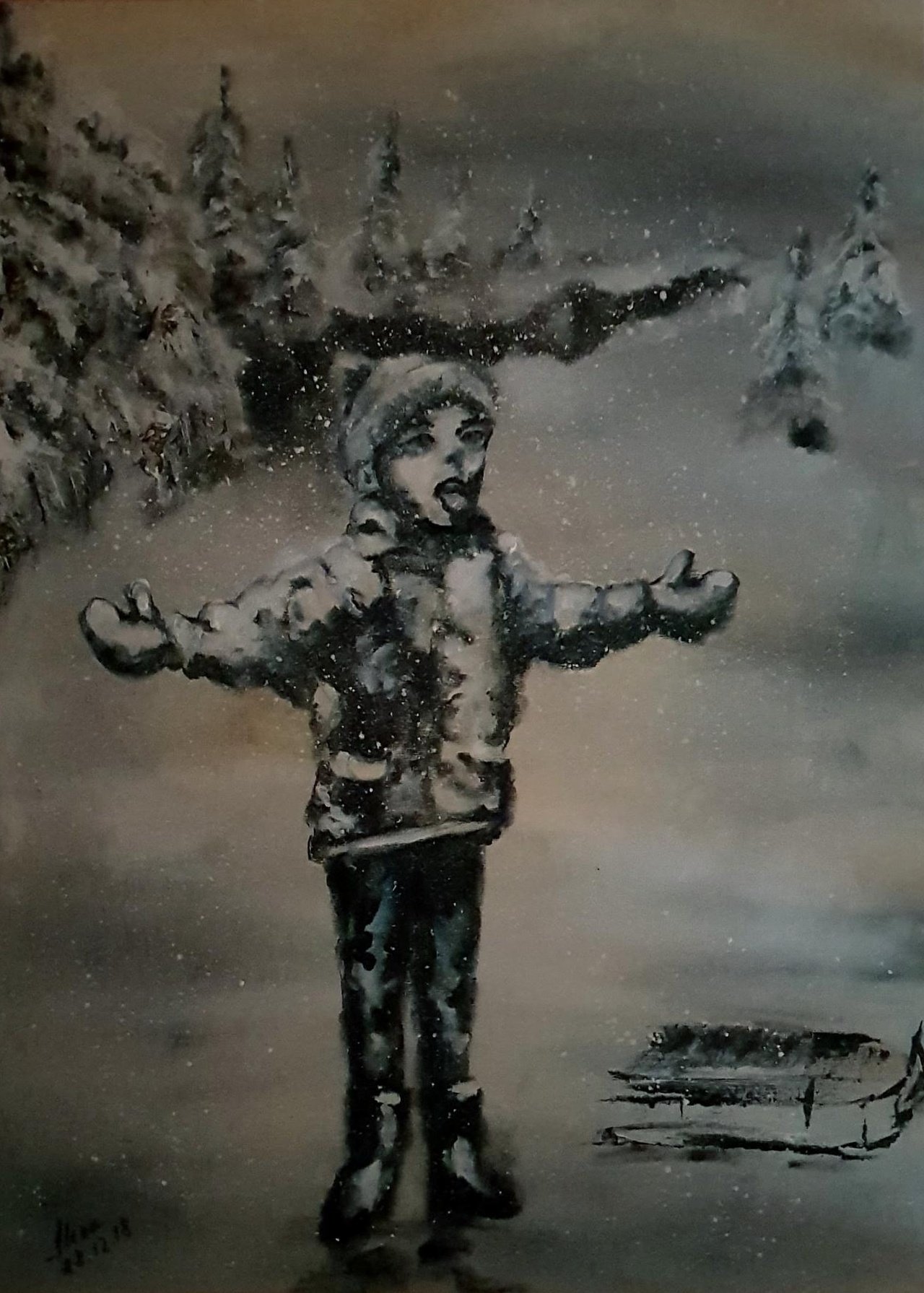 ArteDiAlina.com painting: Banksy and I
